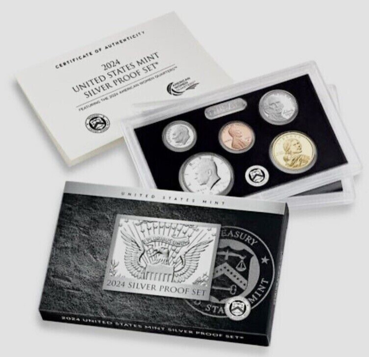 2024 U.S. Mint 10-Coin Silver Proof Set W/ Box & COA ~~ Pristine Condition ~~