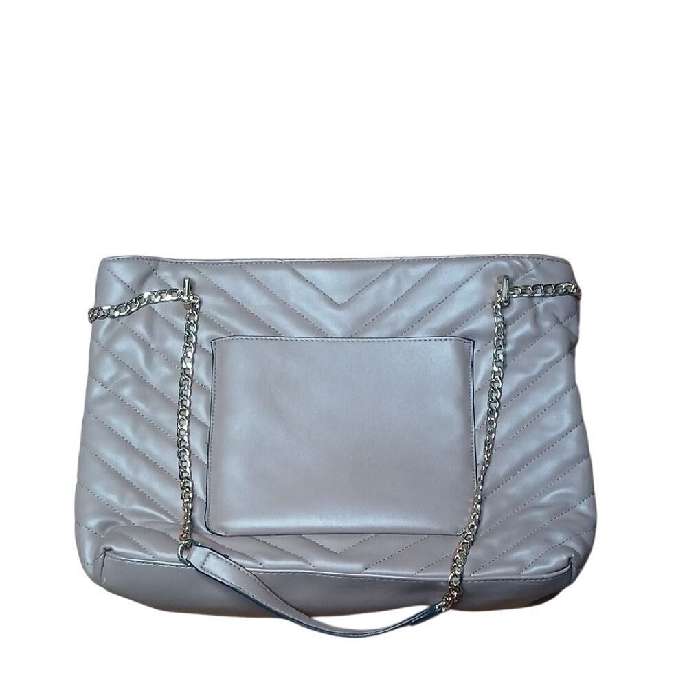 A New Day Taupe Quilted Chain Shoulder Bag