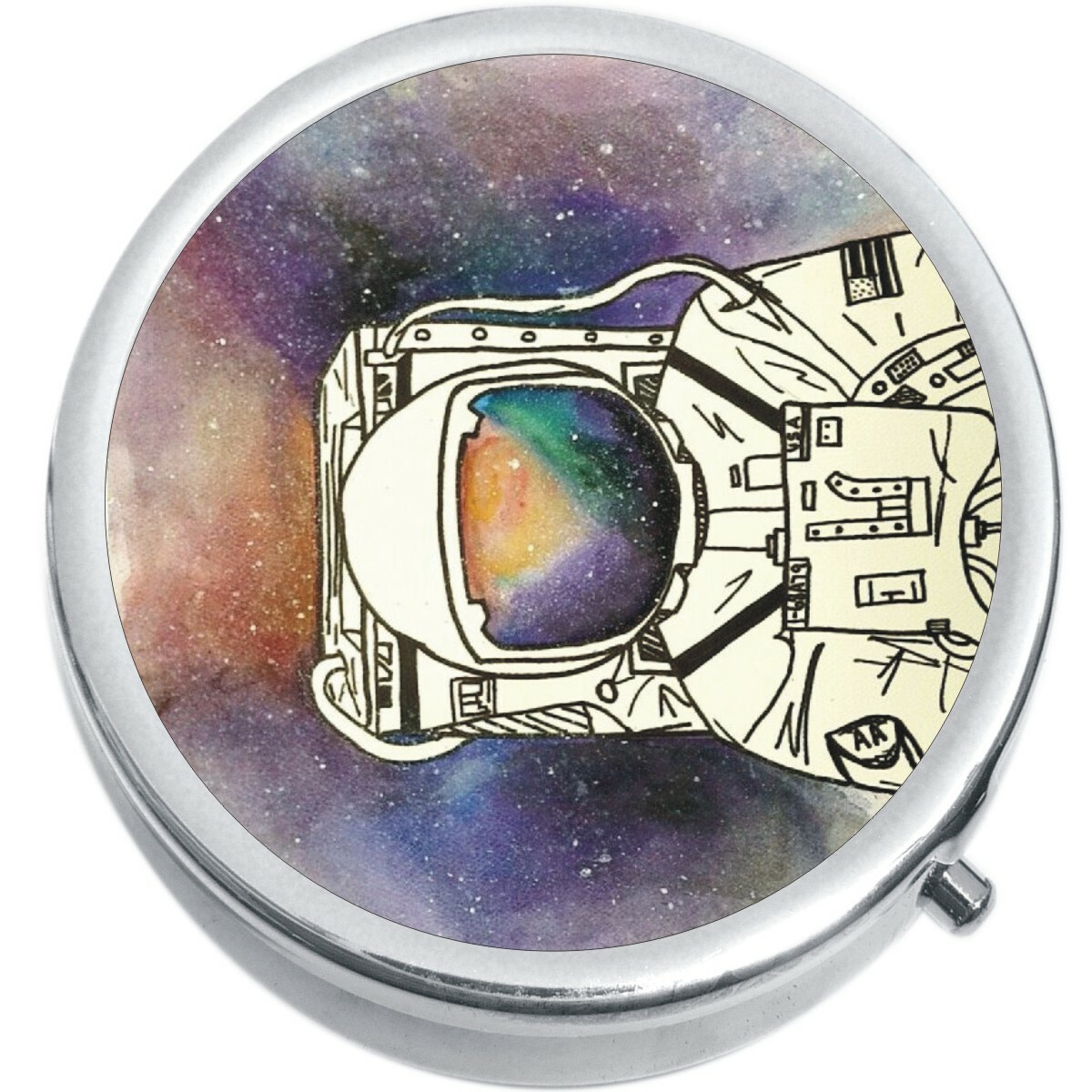 Astronaut Space Colors Medicine Vitamin Pill Box