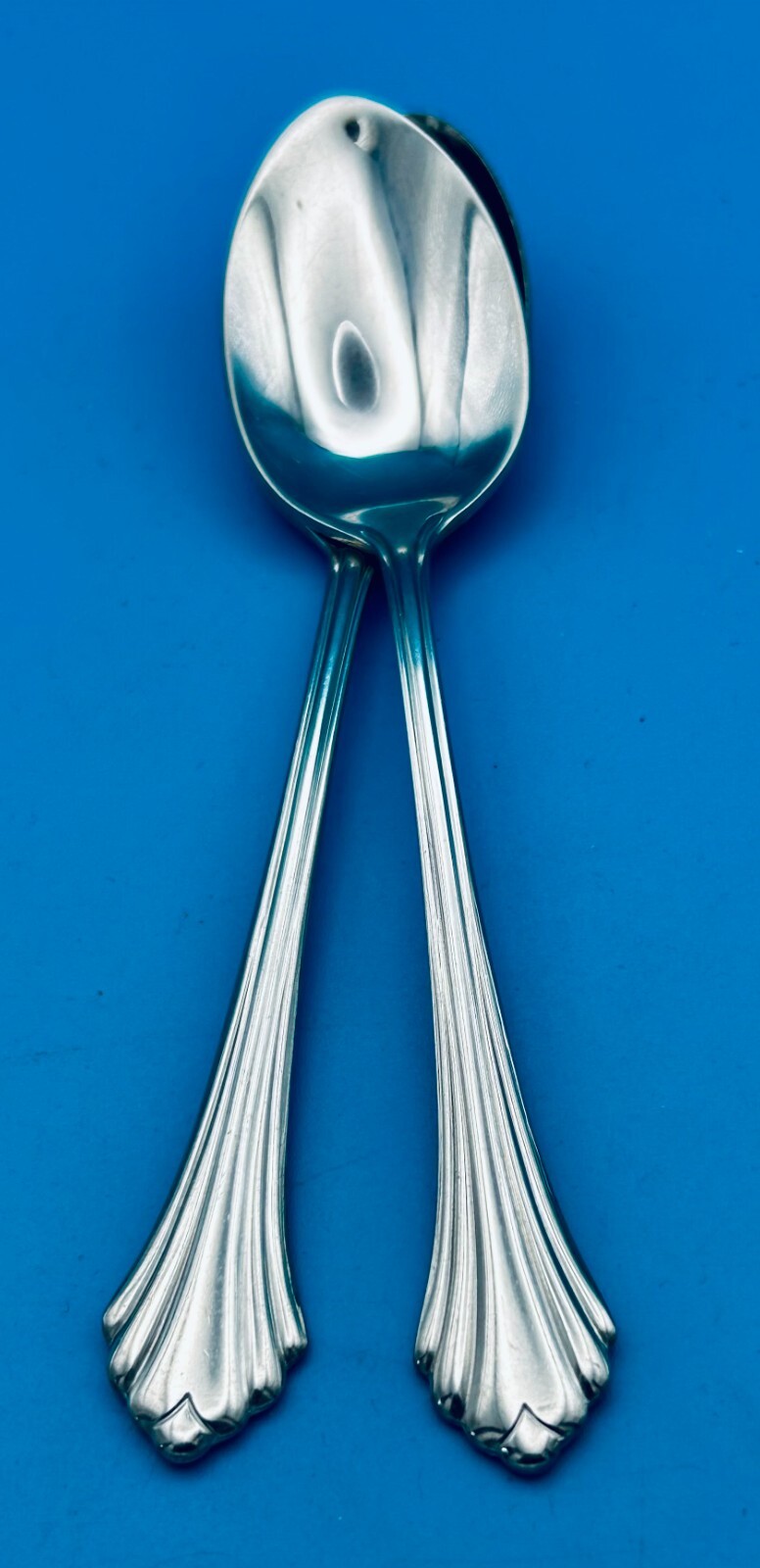 2 TWO Oneida BANCROFT Teaspoons 6" Stainless Flatware Silverware