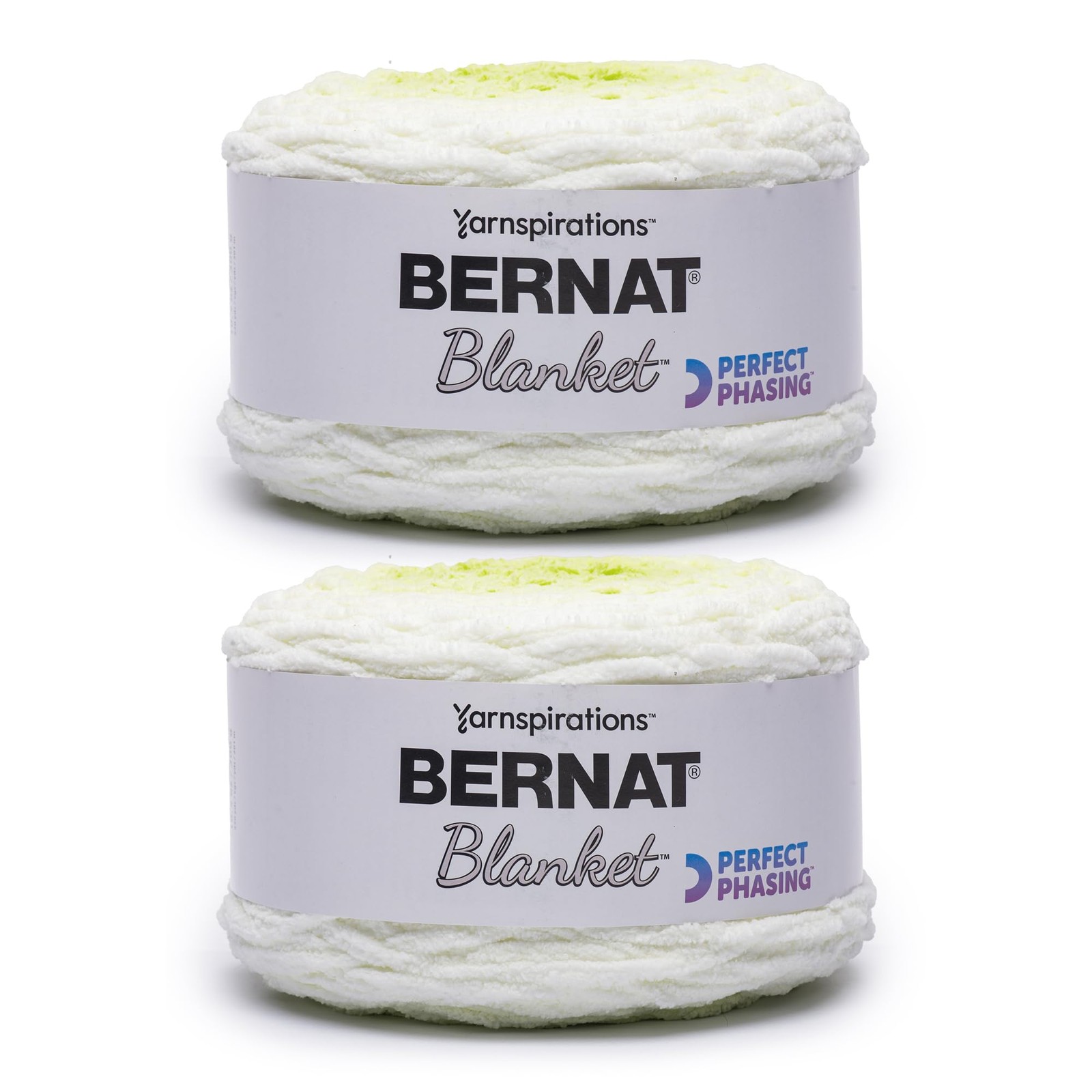 2 Pack Citron Blanket Perfect Phasing Yarn 10.5 oz 100% Polyester 220 Yards