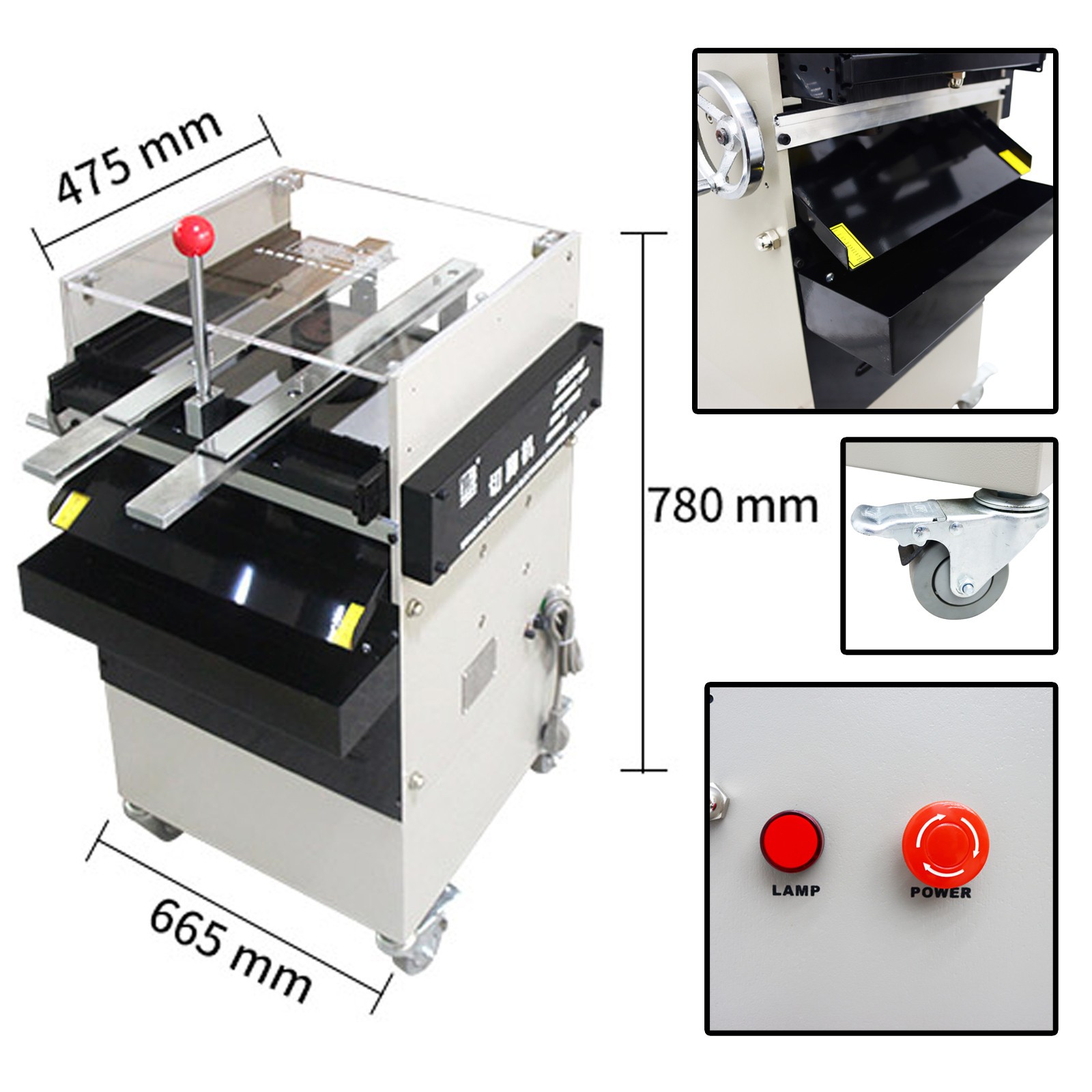 250E Semi Automatic PCB Foot Breadboard Wipe Cutting Machine with 8-inch Blade