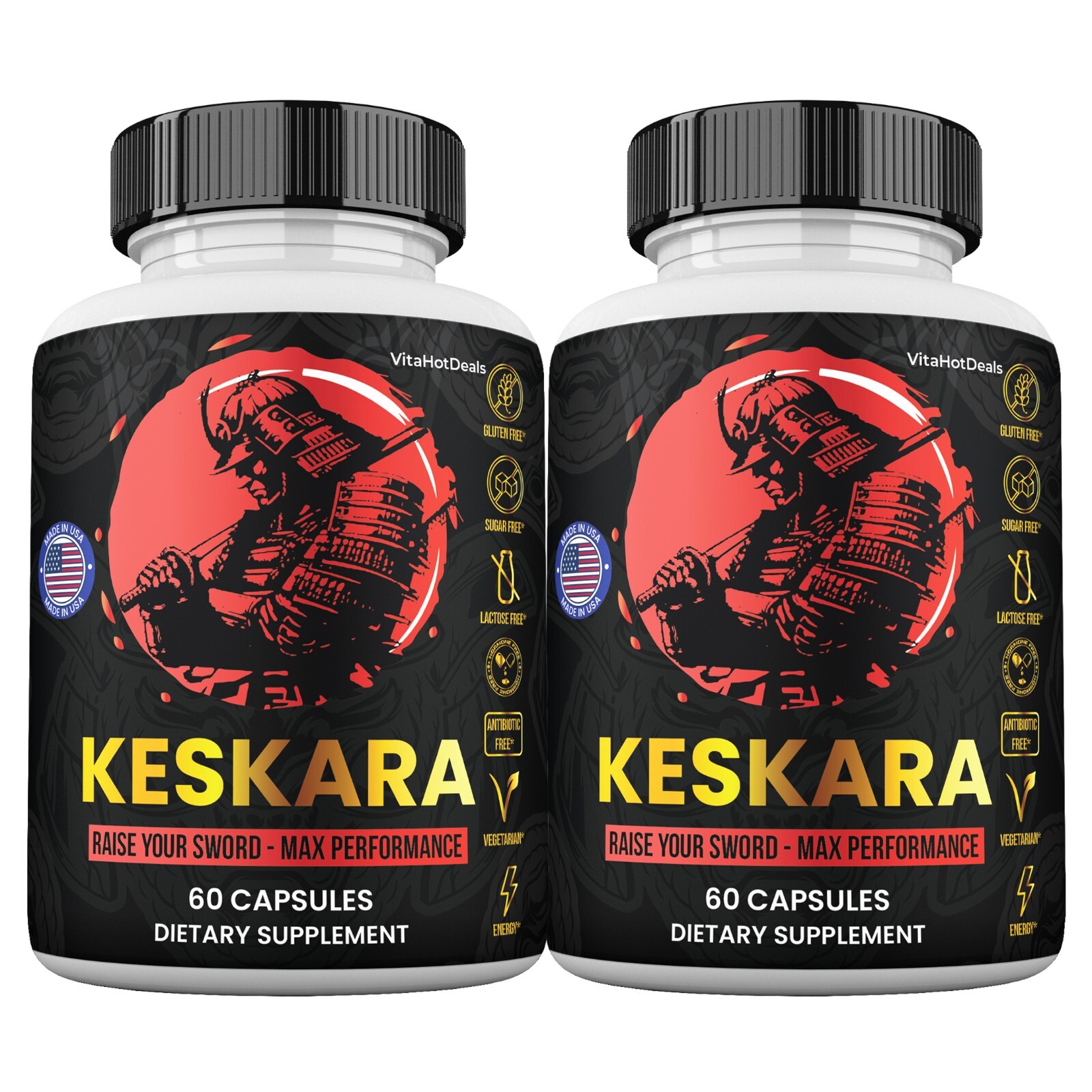 Keskara Male Supplement Capsules, Maximum Strength, Keskara for Men (2 pack)