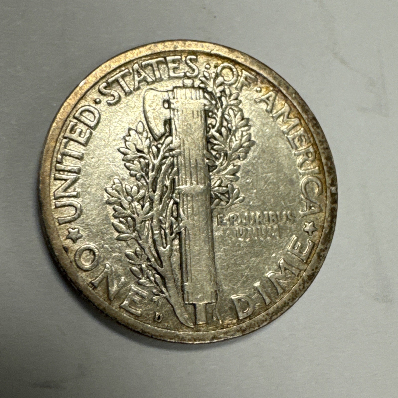 1920-D Mercury Silver Dime XF