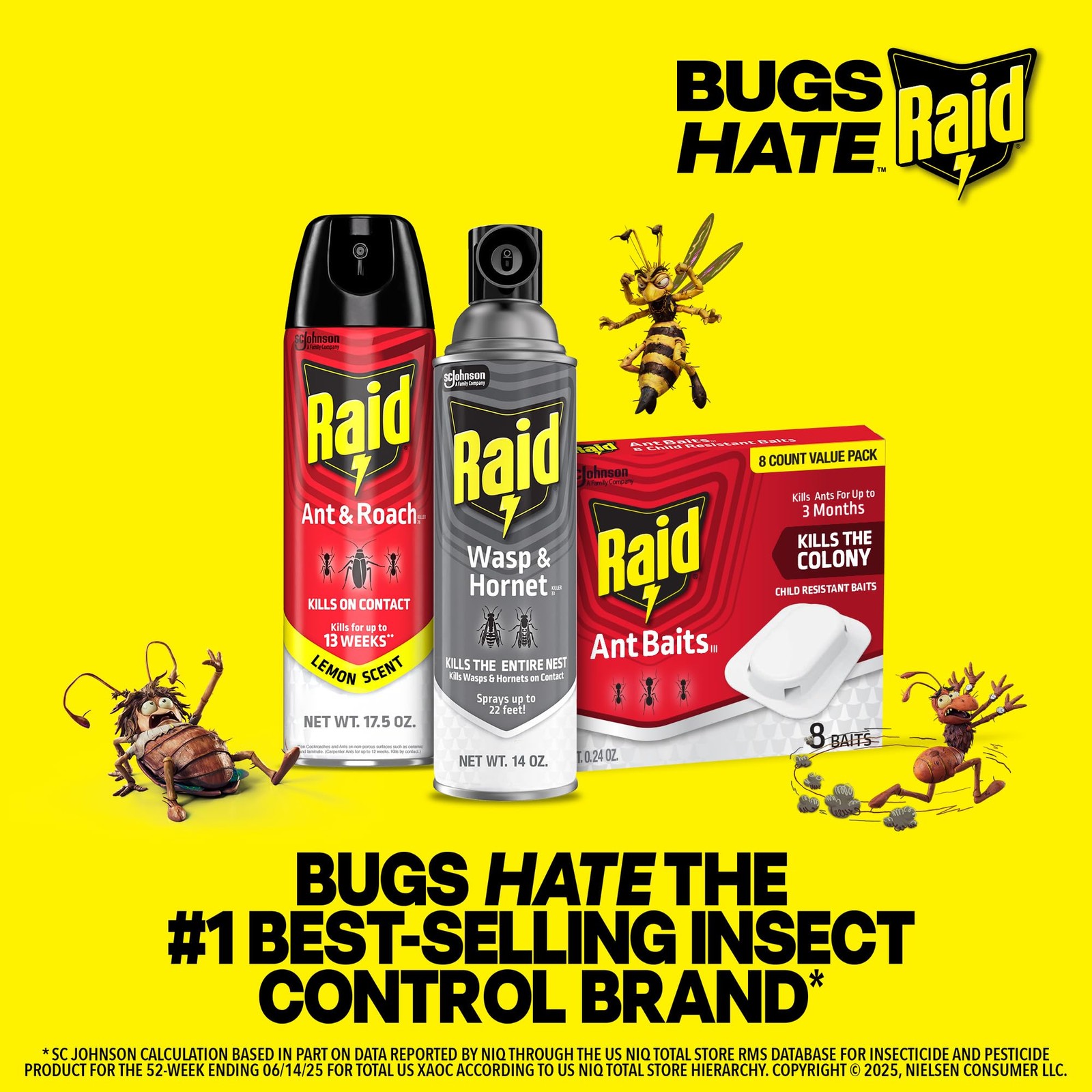 Raid Ant Killer Baits, Child Resistant Bug for Indoor 8 Count, Red