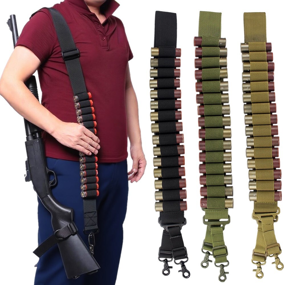 Tactical 2 Point Sling Adjustable Shotgun Ammo Sling Strap for Hunting Gun Sling