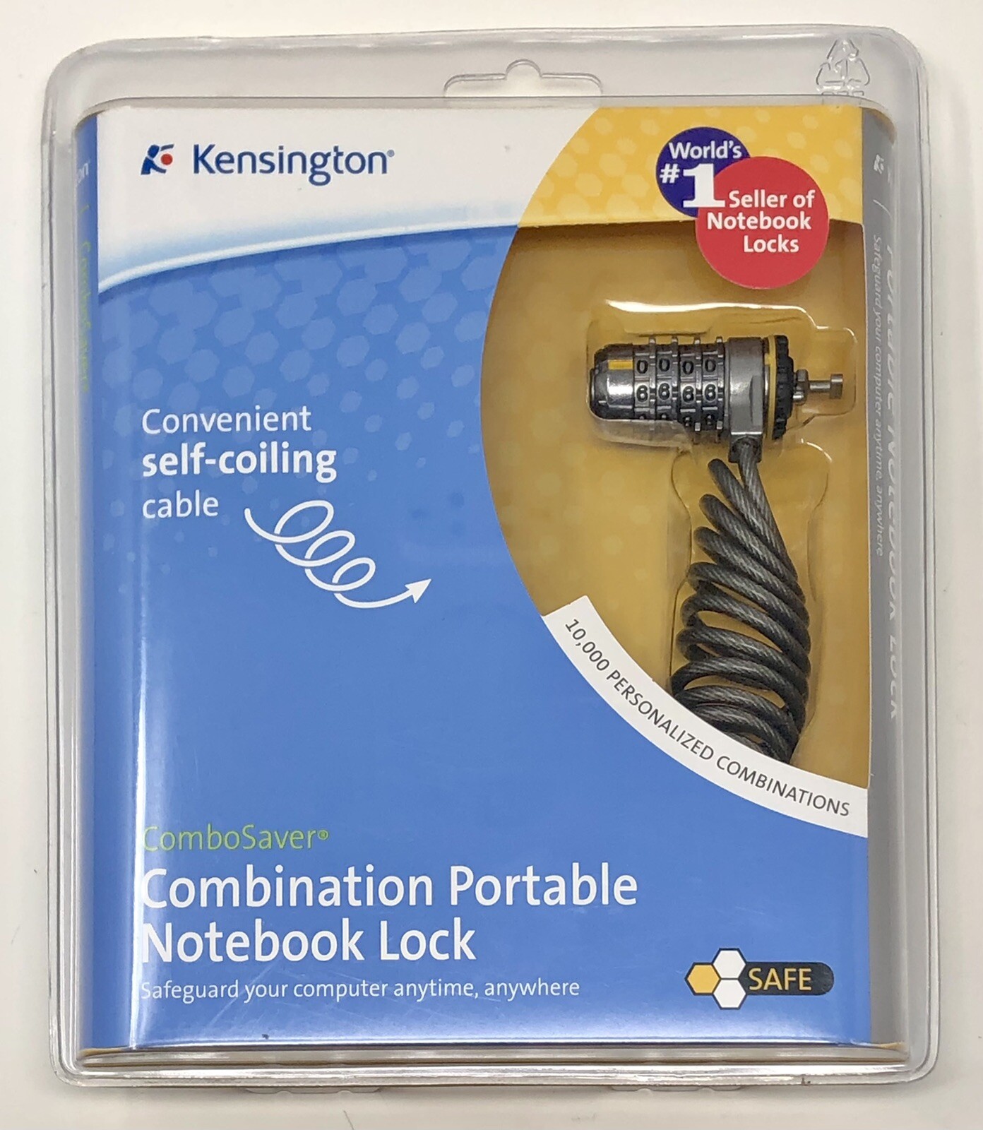 Kensington Self Coiling Combination Portable Notebook Lock K64515USA New Sealed