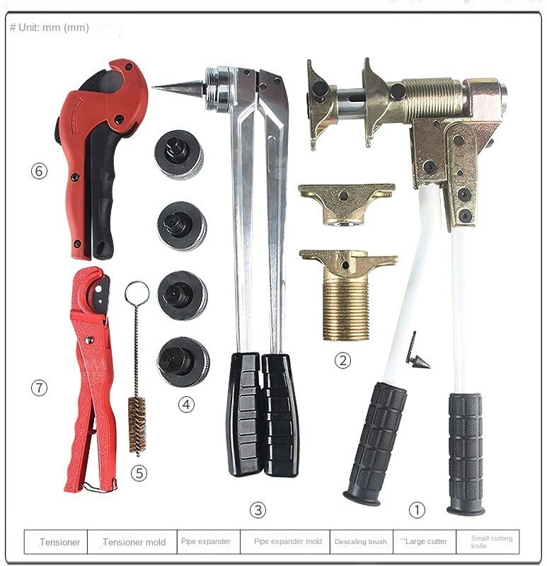 PEX-1632 Tensioner Slide Clamp Pipe Expanding Tool Ground Heating Pipe Crimping