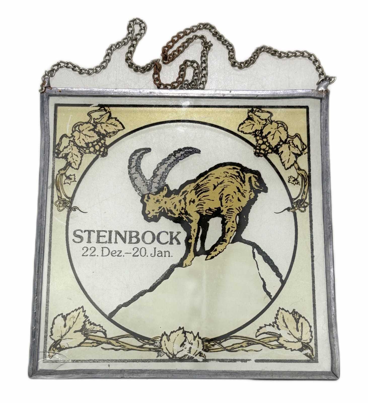 4”x 4” Steinbock German Capricorn Sun Catcher Wall Decor Zodiac Astrology