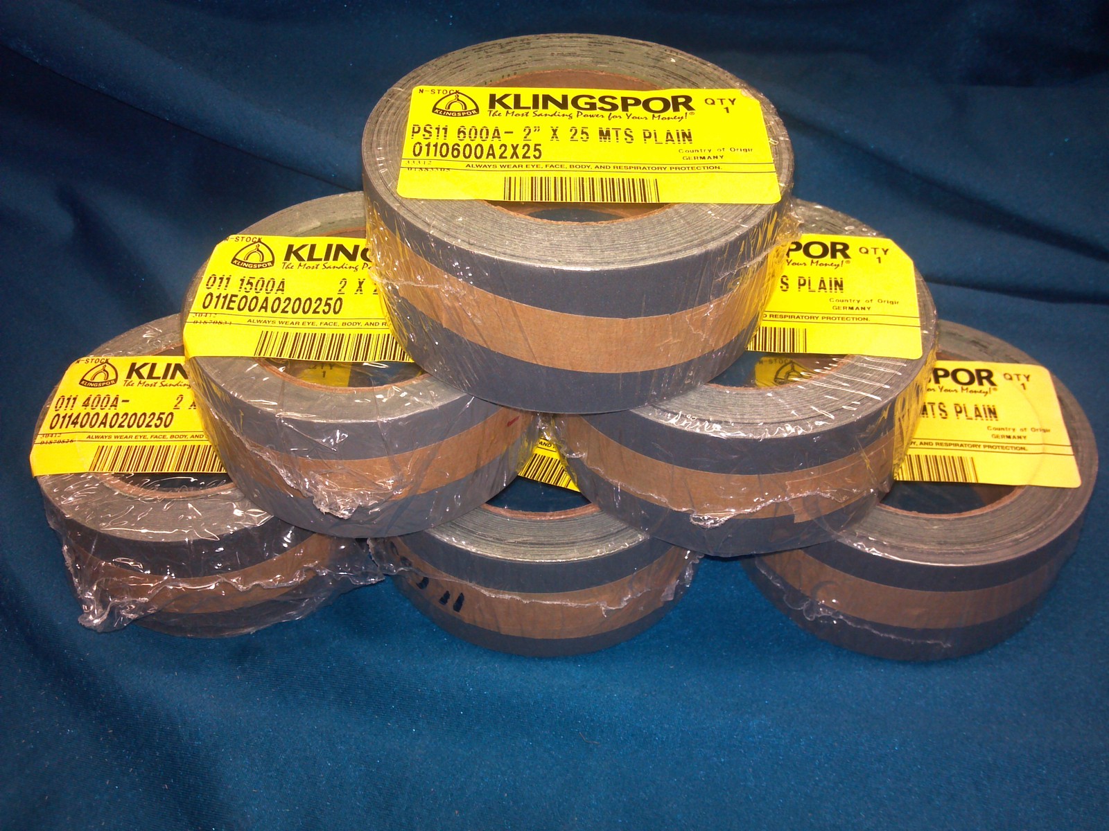2" Klingspor Sandpaper Rolls Set Of 7 400G-2000G Cue Building Parts "75 feet"