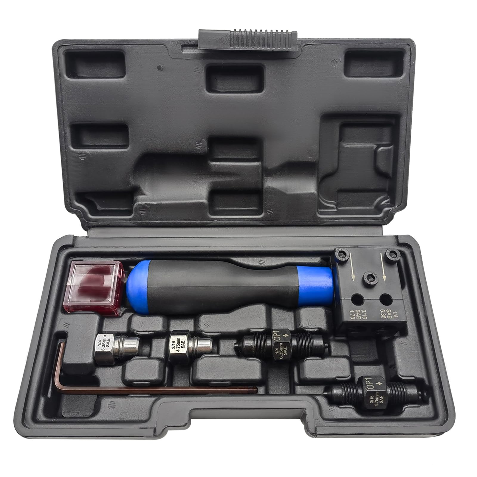 ZUXUSE Brake Line Flaring Tool Kit, 3/16 in and 1/4 Double