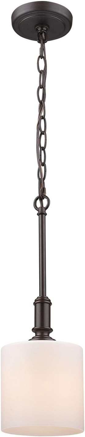 Golden Lighting 2116-M1L RBZ-OP One Light Mini Pendant, Bronze