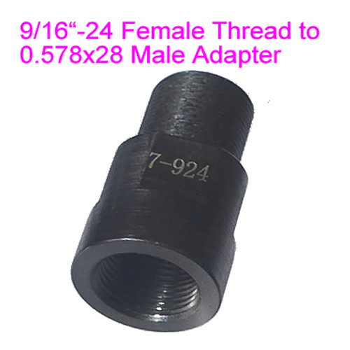 Tube Thread Adapter / Converter, 9/16"-24 to 0.578X28 (37/64"-28) Male, Steel