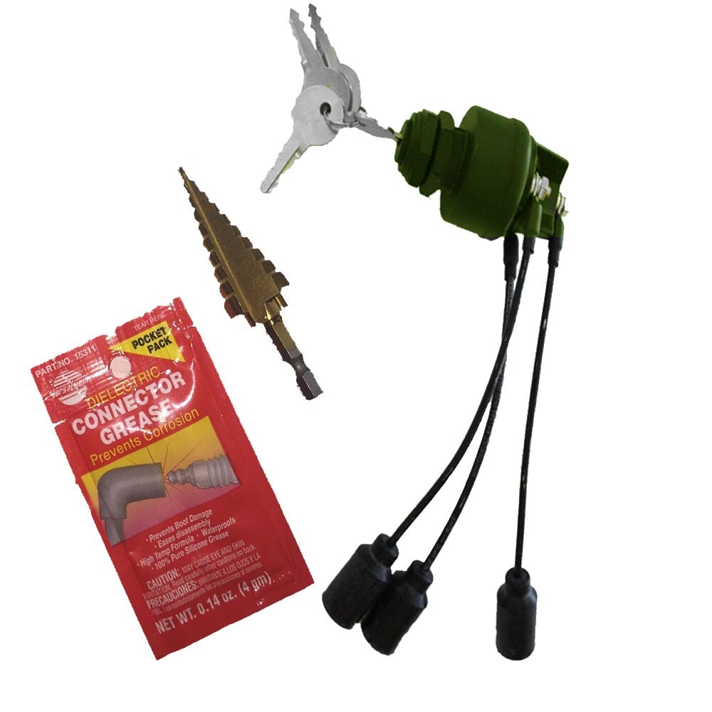 Install Kit + Green Keyed Ignition Switch Plug And Play, fits Military Humvee