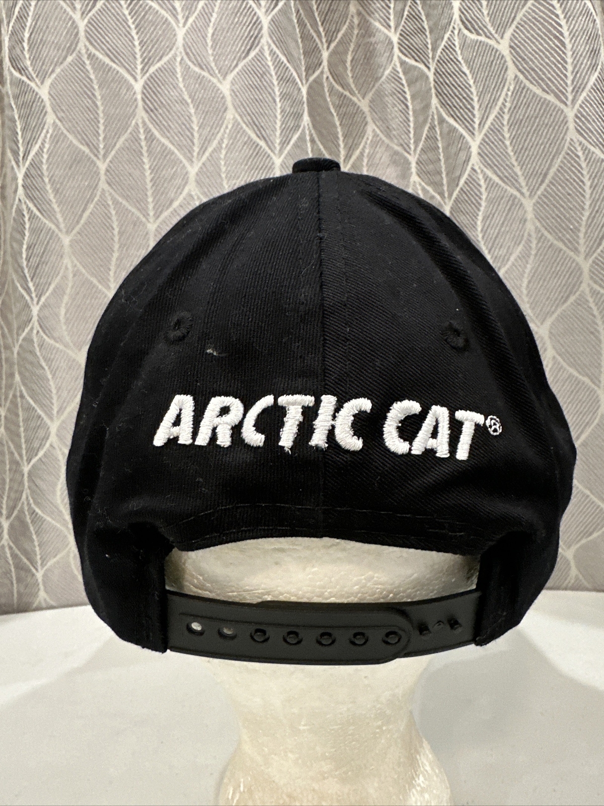 ARCTIC CAT Black Snapback Strap Hat with Lime Green CAT White Lettering