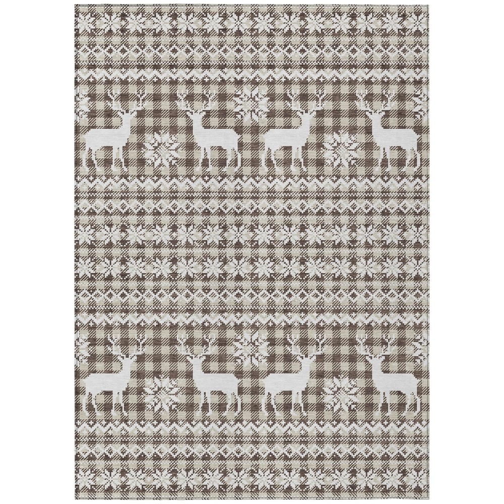 Dalyn Wonderland Area Rug Polyester WN28 Brown Rectangle Carpet Indoor/Outdoor