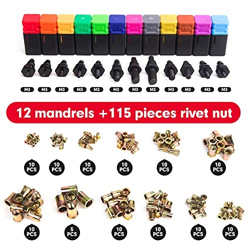 16" RIVET NUT TOOL Hand Blind Riveter,RIVNUT Riveting Tools with 17" RIVET GUN