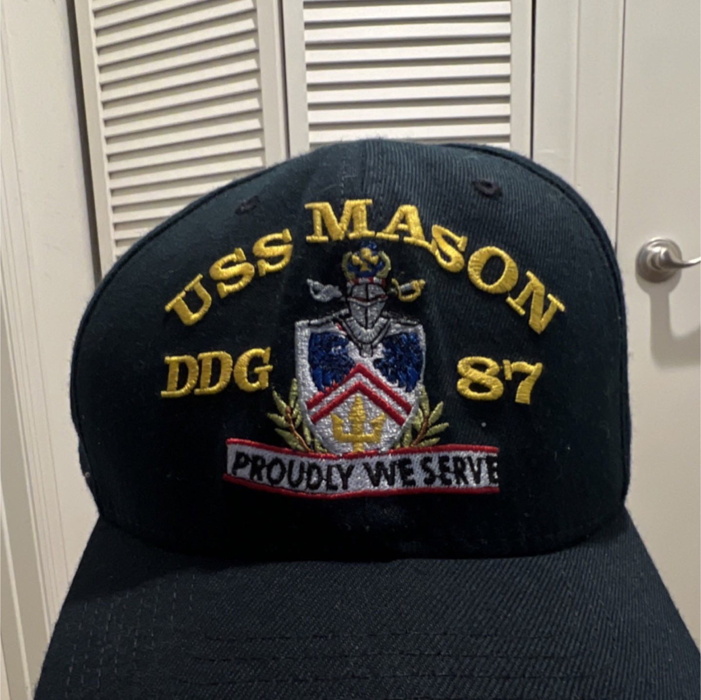 USS Mason DDG 87 Navy Hat Black Adjustable Made in USA Militaria Theme