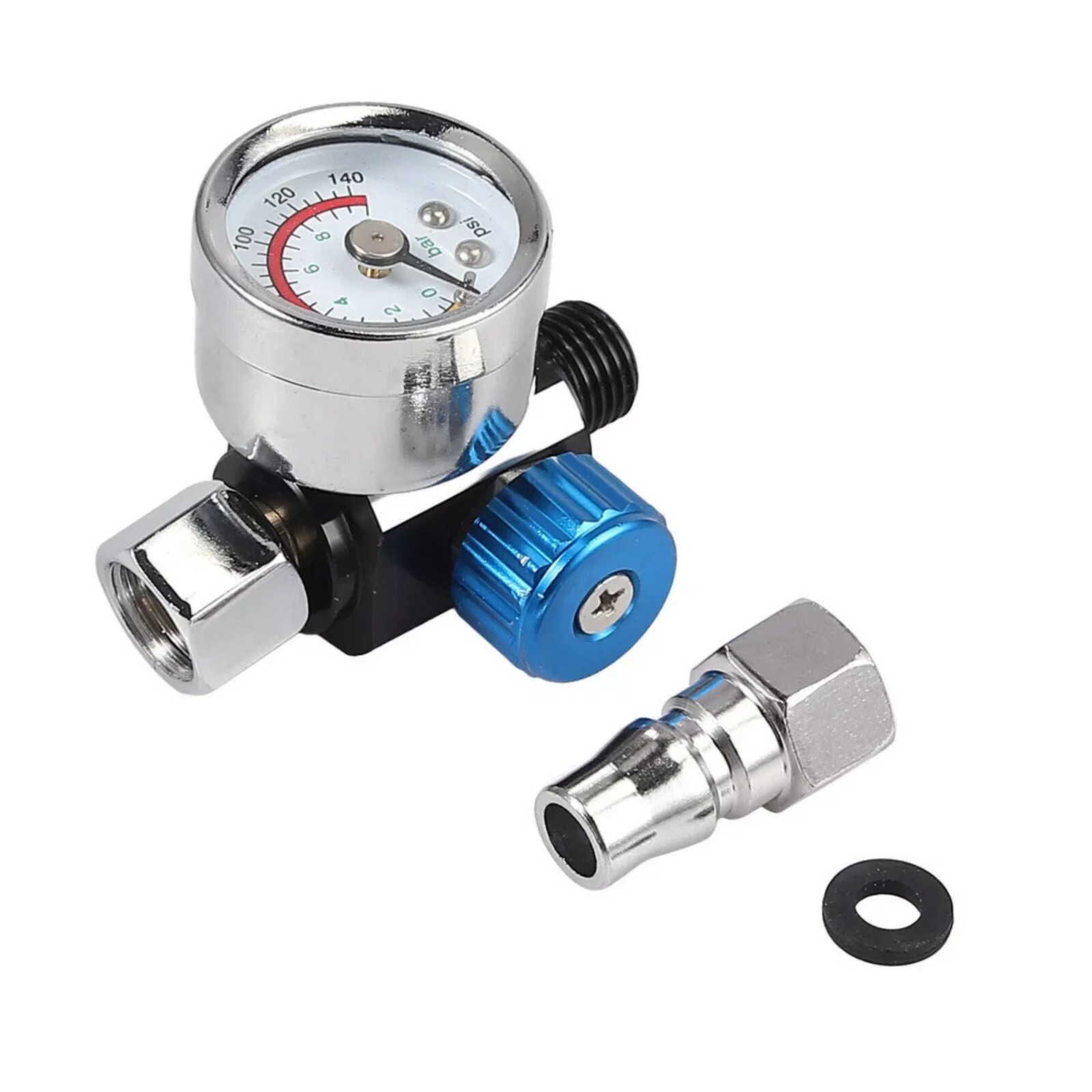 1/4" Air Pressure Regulator Gauge with G1/4 Thread for Spray Gun Paint Tool