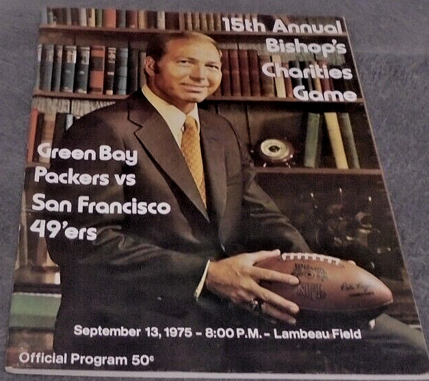 1975 FOOTBALL NFL GAMEDAY MAGAZINE GREEN BAY PACKERS VS 49ERS BISHOP'S GAME!