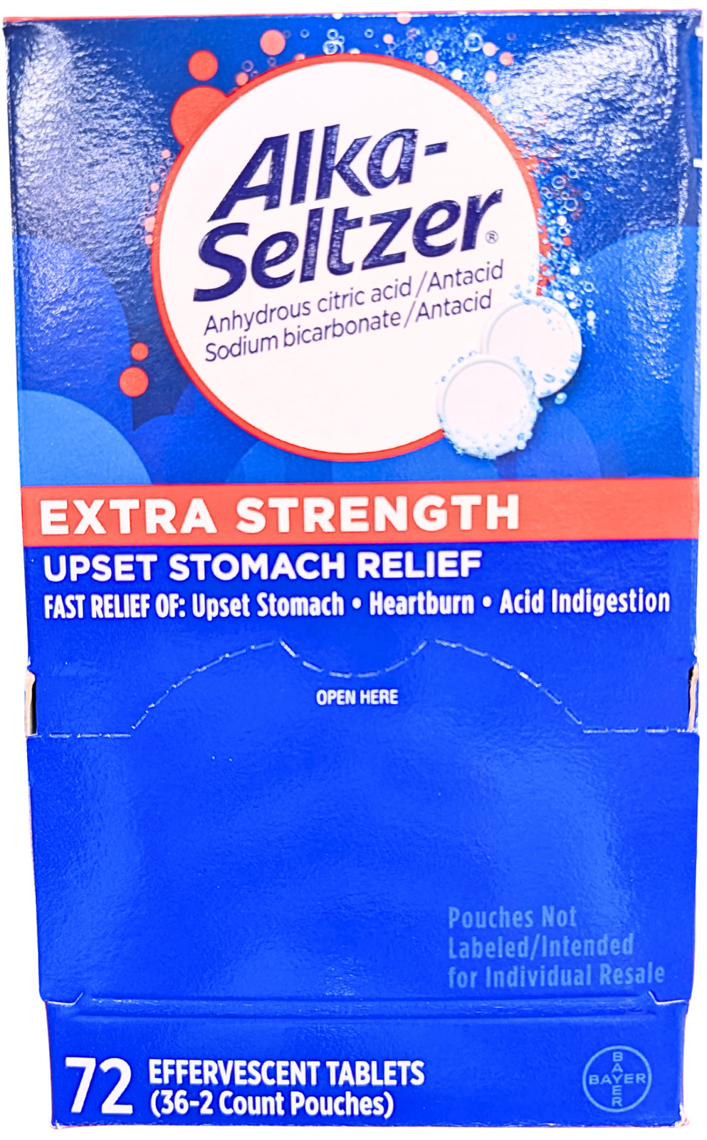 Alka-Seltzer Heartburn Relief Extra Strength Effervescent Tablets 72 Ct EXP01/28