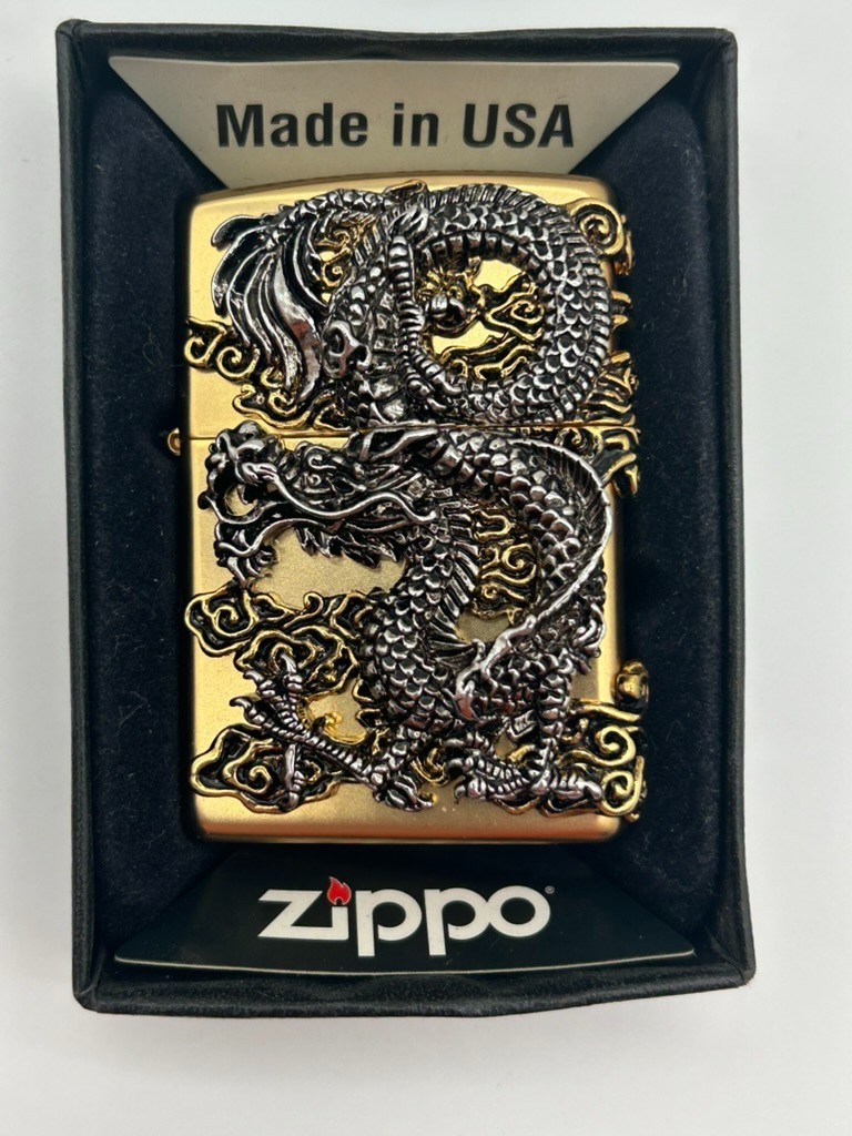 Zippo Lighter Flying Dragon Genuine Windproof - Unfired