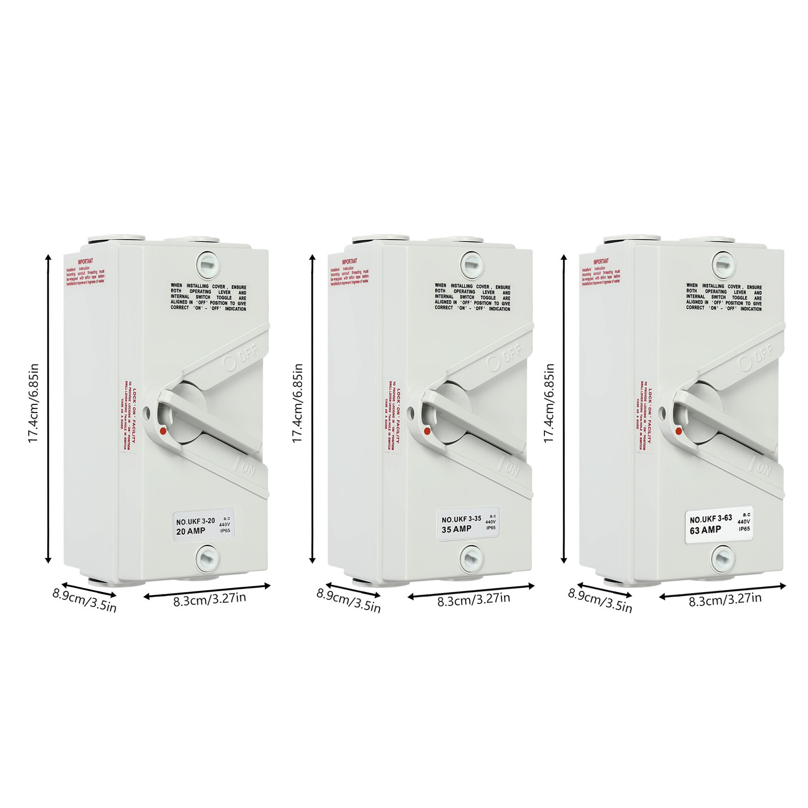 Isolation Switch, Safety Isolation Switch, 3 Pole Safety Isolation Switch