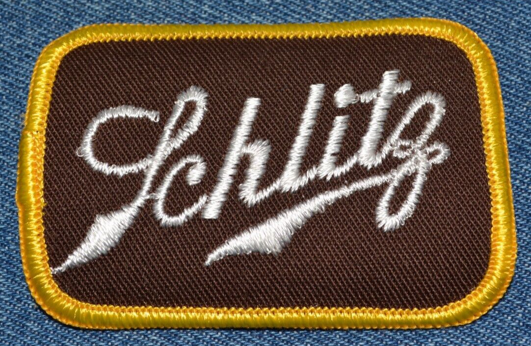 Original Vintage 70s Schlitz 3" Patch Beer Ale Brew Retro Nice Cool