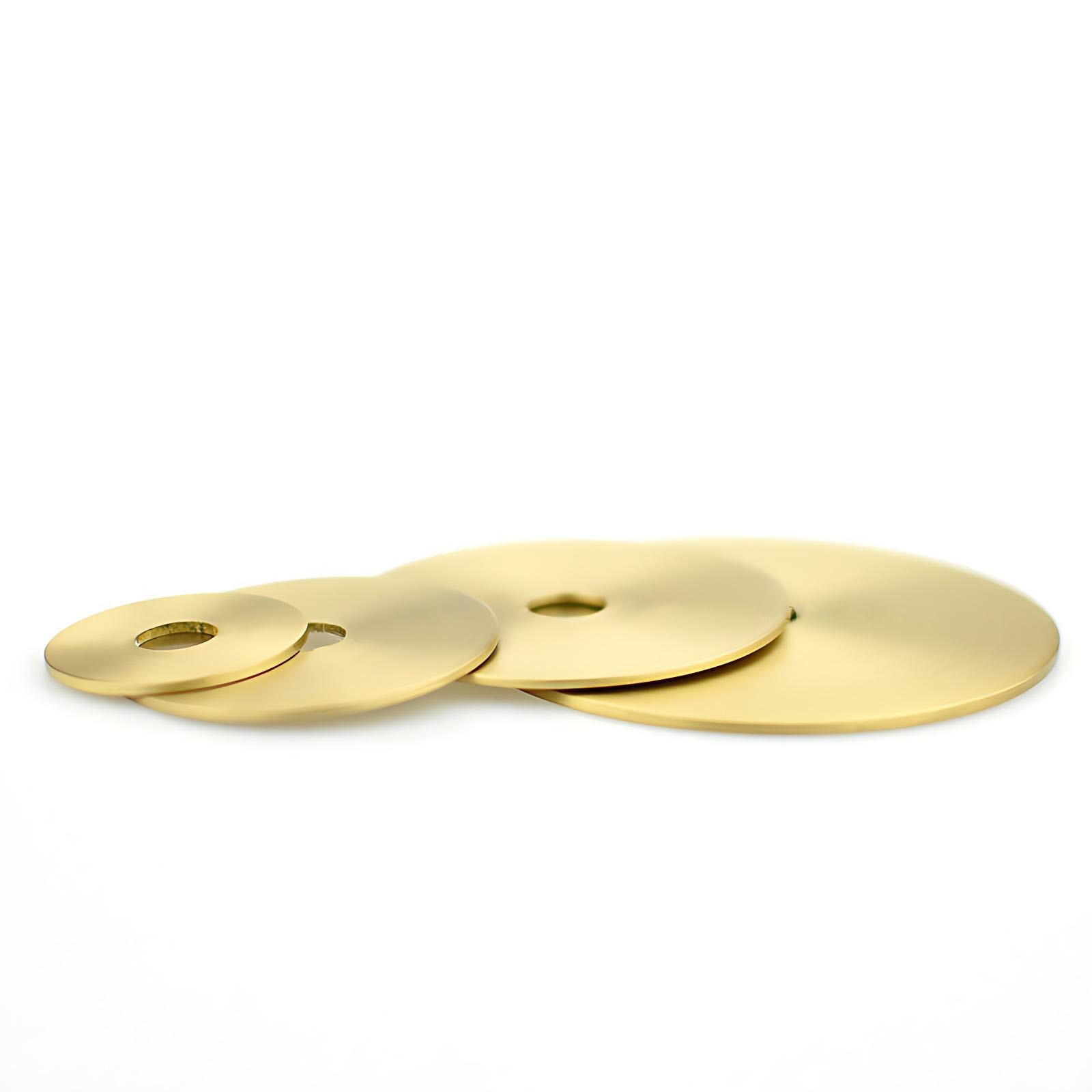 Brass Discs Blanks Metal Round Gasket Sheets Diameter 20mm-150mm With Hole 10mm
