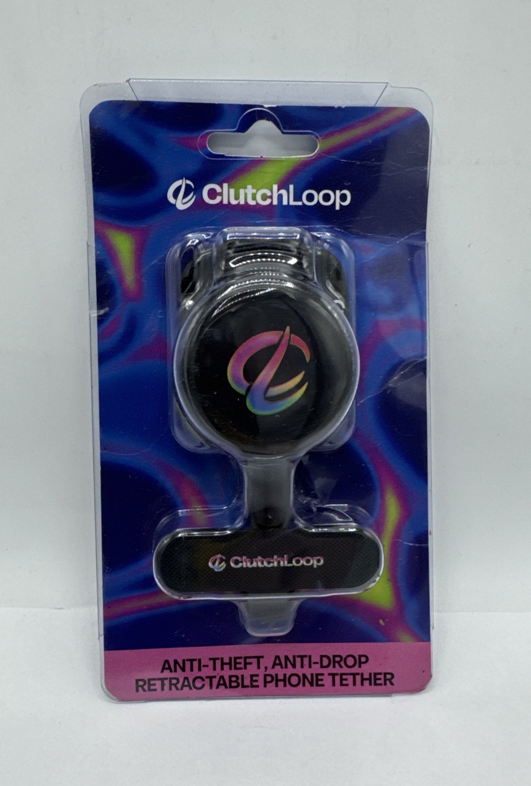 ClutchLoop Anti-Theft Phone Tether - Universal Adhesive Anchor, Retractable Stee
