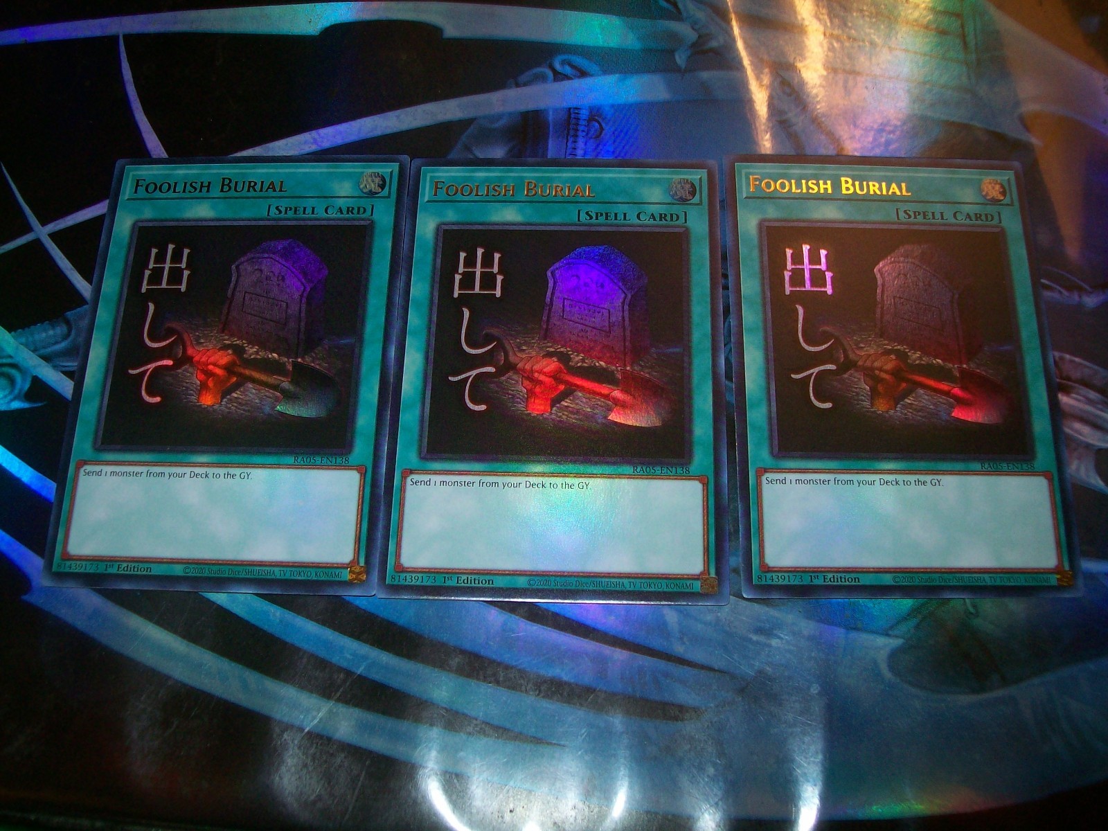 3x Foolish Burial 1st Edition Ultra Rare RA05-EN138 Yu-Gi-Oh!
