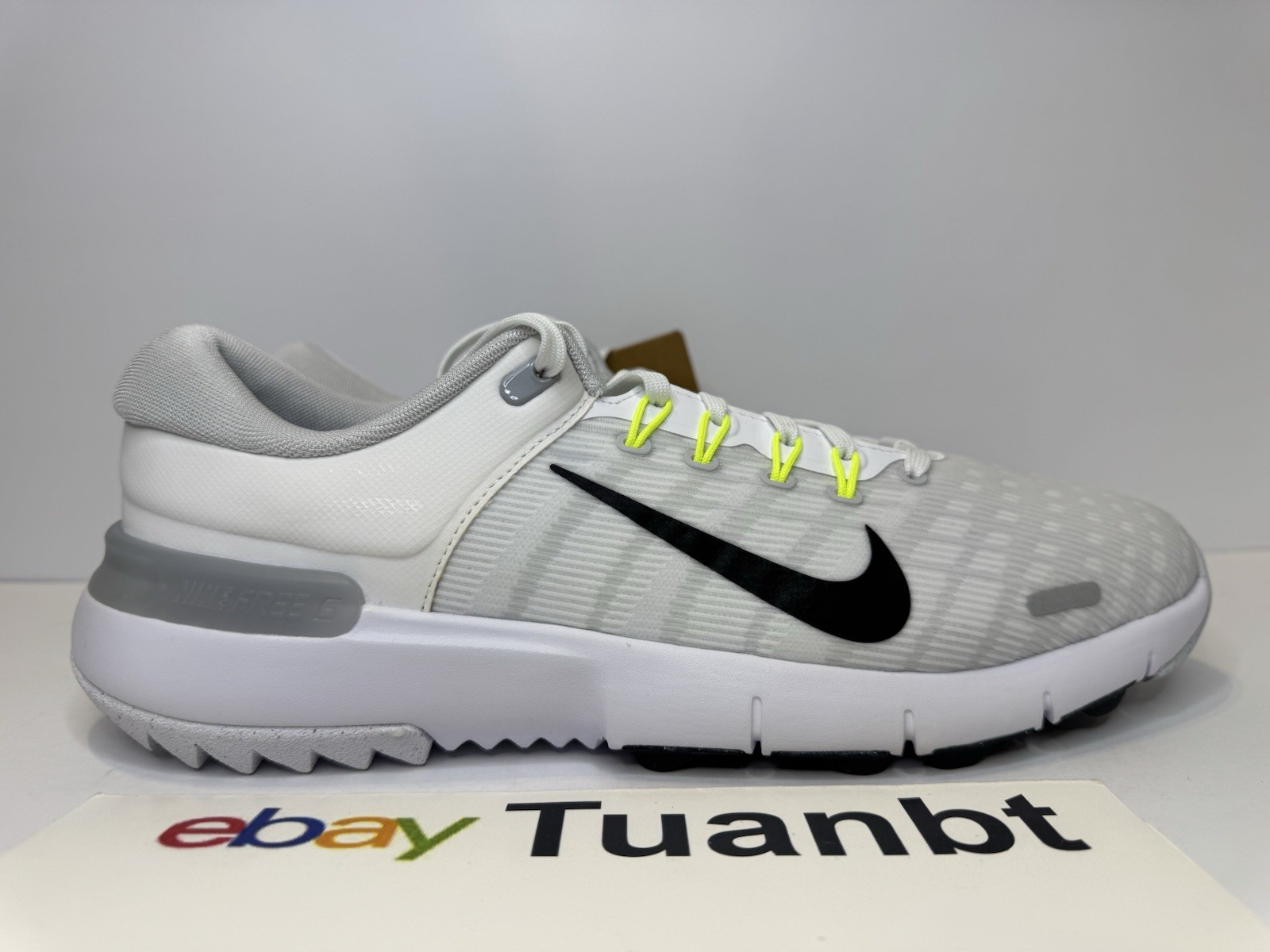 BRAND NEW Nike Free Golf NN Men's Golf Shoes White/Gray/Green FQ7875-101 WIDE
