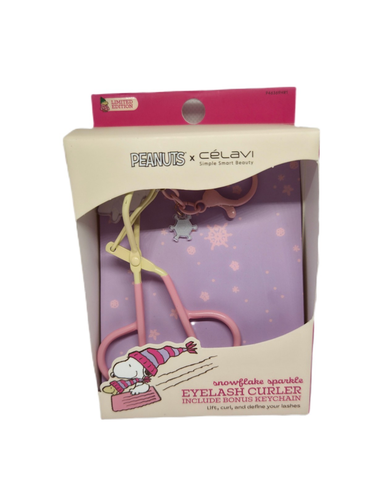 Celavi x Peanuts Eyelash Curler With Key Chain  Limited Edition  NIB