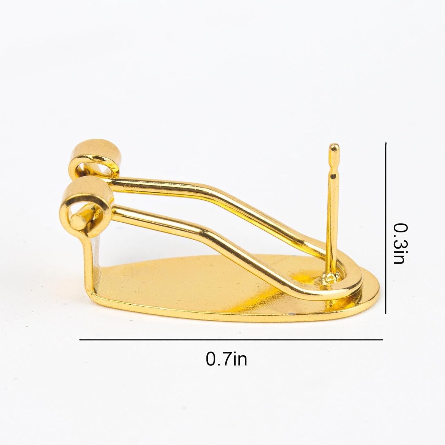 20PCS Fingernail Earring Post Backs, Hypoallergenic Clip Base Studs, Hinged Pads