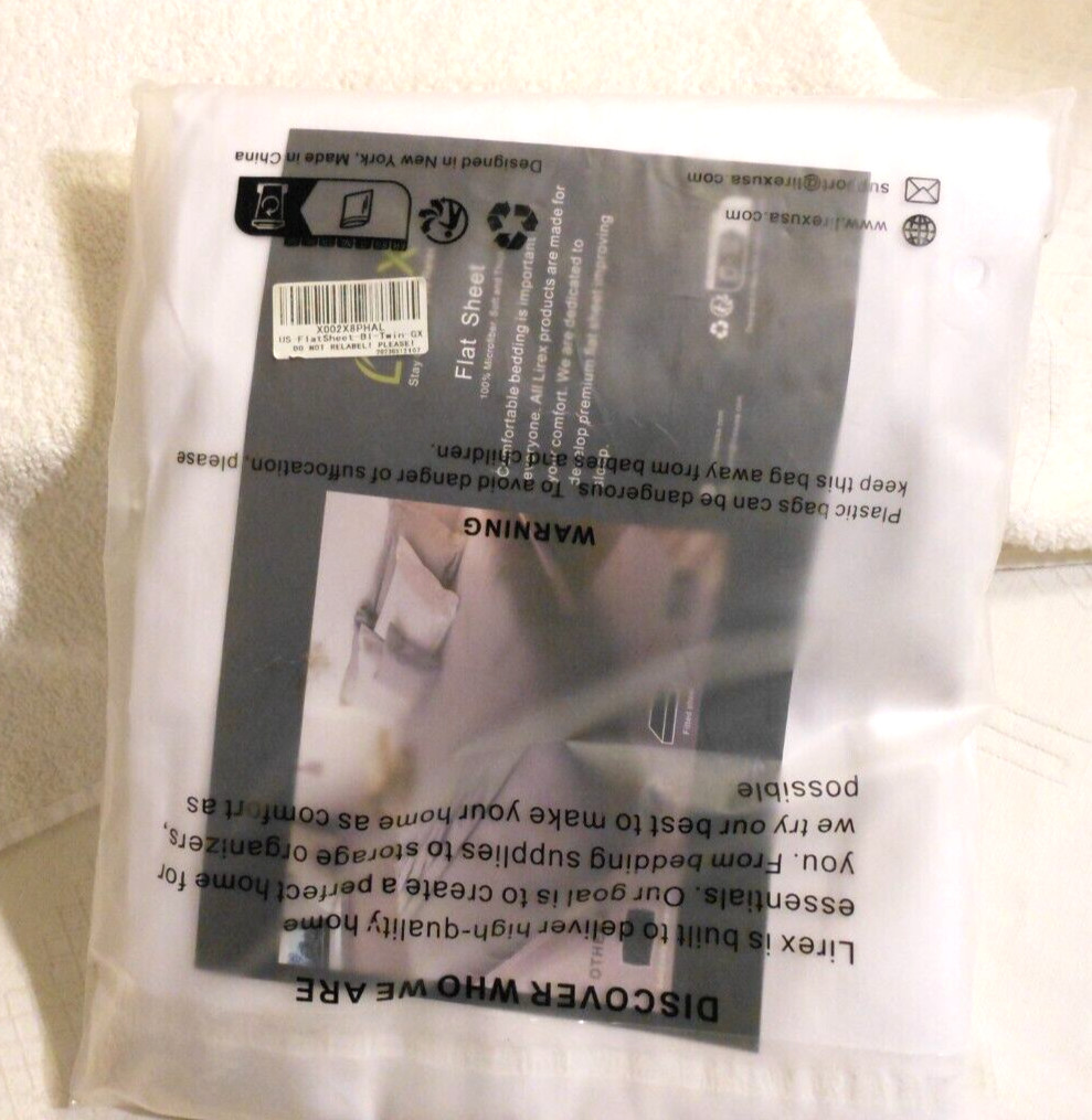 Lirex US Flat Sheet Twin GX Size Soft & Thick 100% Microfiber Flat Sheet
