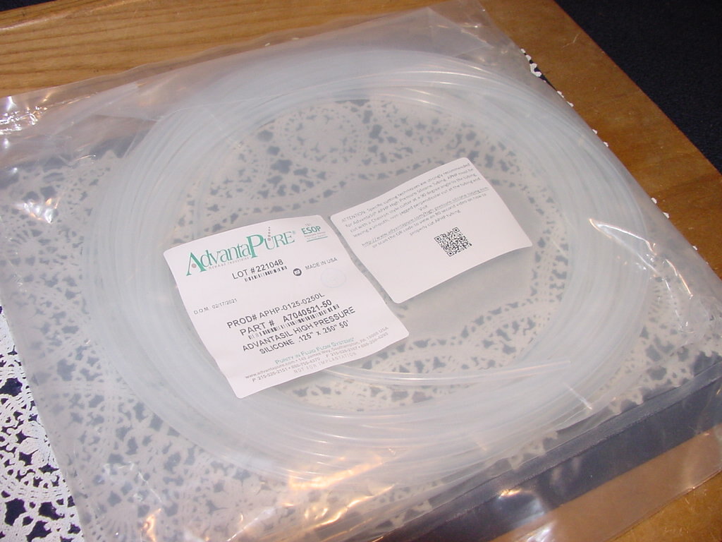 AdvantaPure APSH-0125-0250L, Advantasil High Press, Silicone, .125" X .250" 50'