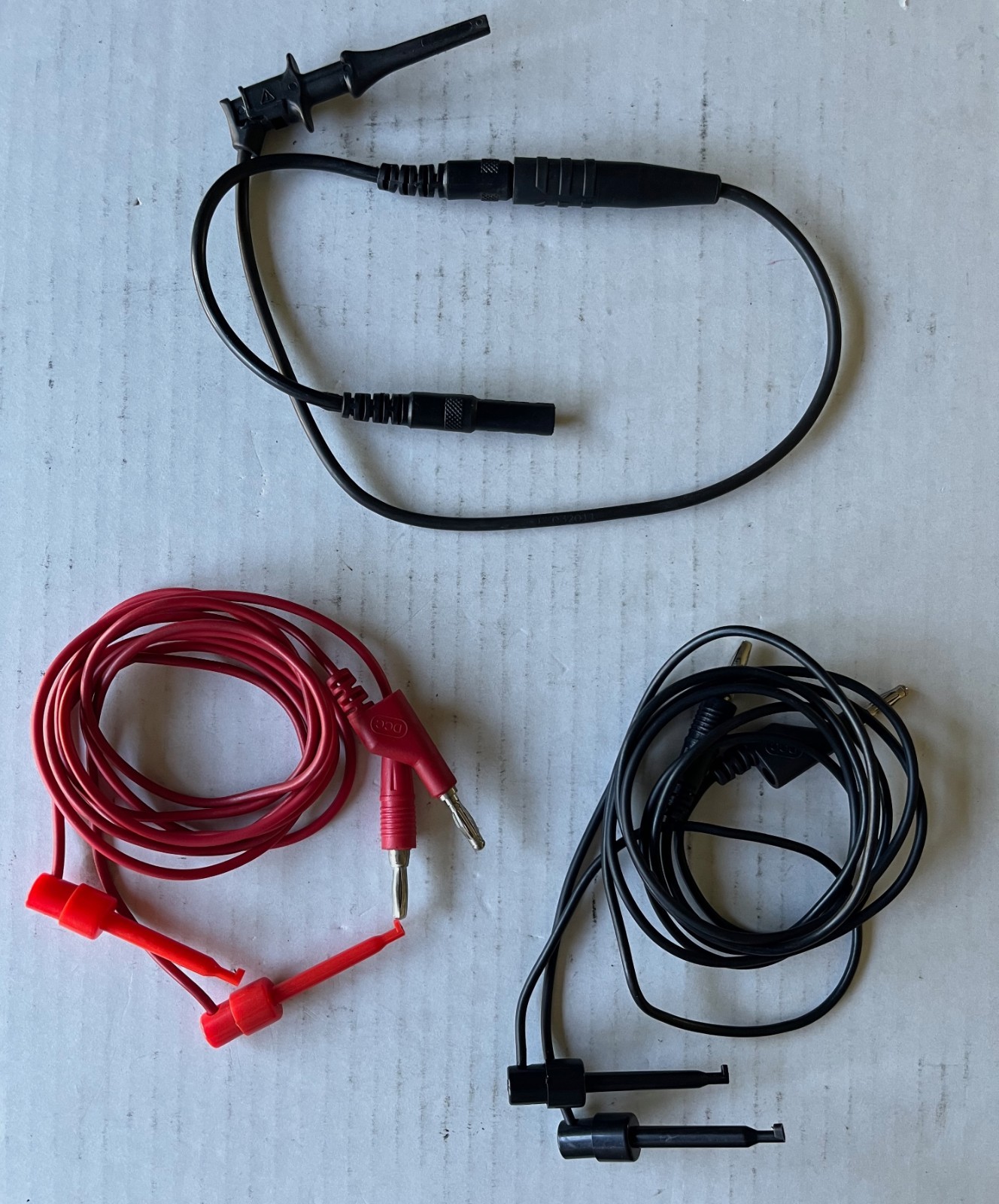 5 Mini Grabber Test Leads (2 Sets & 1 Extra) from Fluke, DCC, Generic