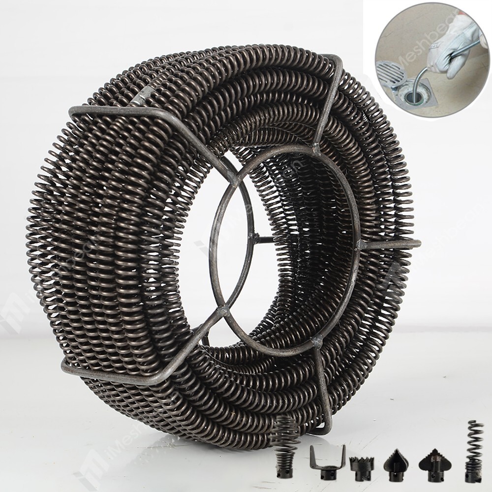 45' x 5/8" Sectional Pipe Drain Cleaning Cable Sewer Cable fits RIDGID