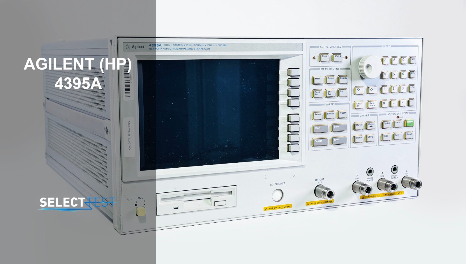 AGILENT (HP) 4395A SPECTRUM / NETWORK ANALYZER W/OPTIONS 1D6 & 010 (REF.: 609R)