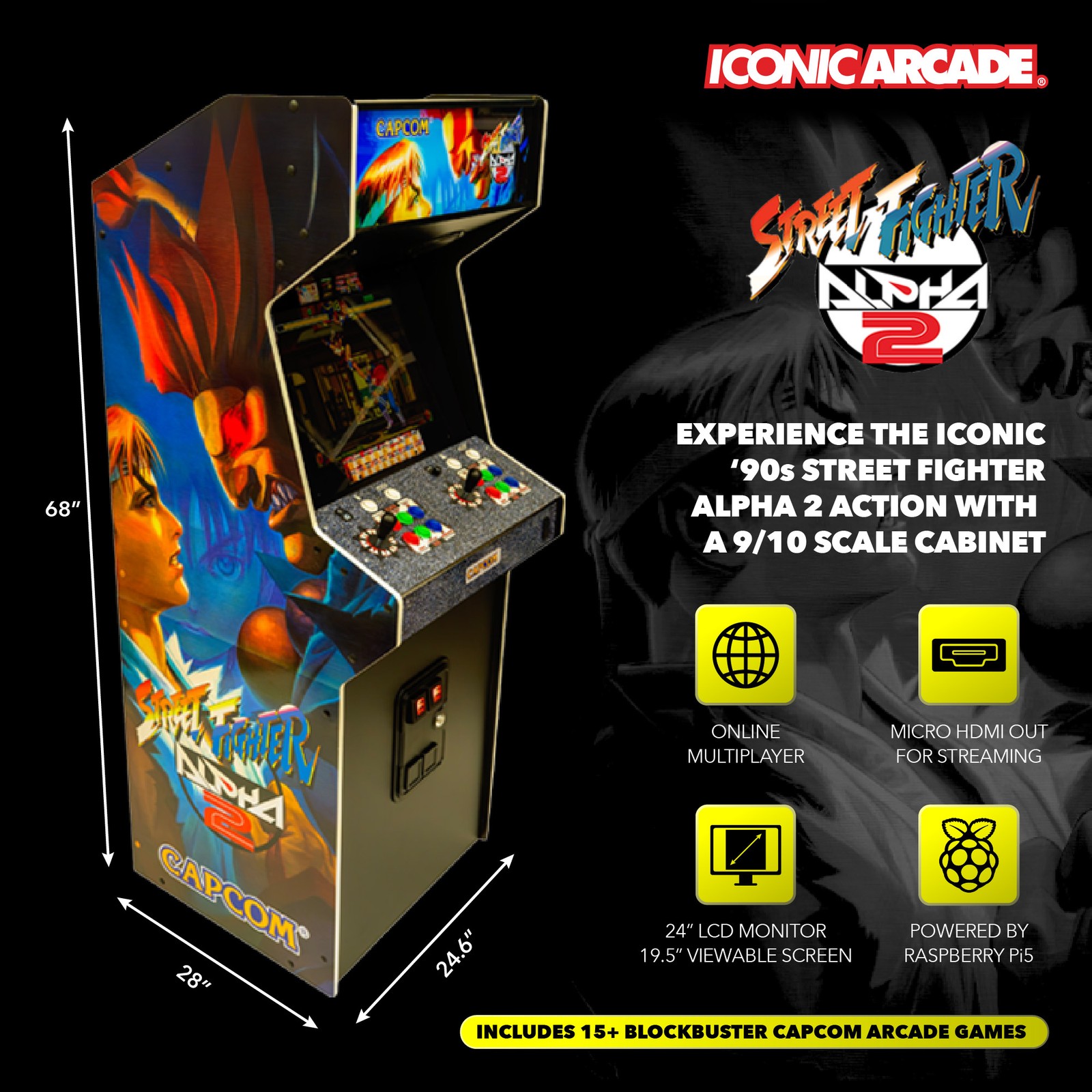 Iconic Arcade Street Fighter Alpha 2 XT Arcade Machine