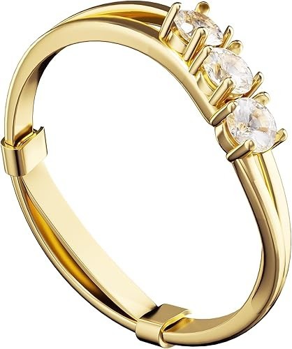 ELETIUO 9Pk Filled Gold Metal Ring Guard,Invisible Ring Size Adjuster Set