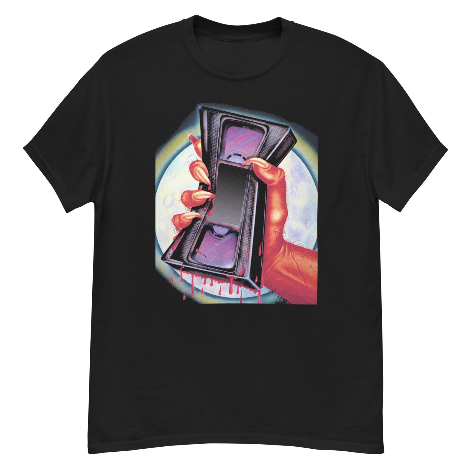 Evil VHS tape vintage video cover art t-shirt