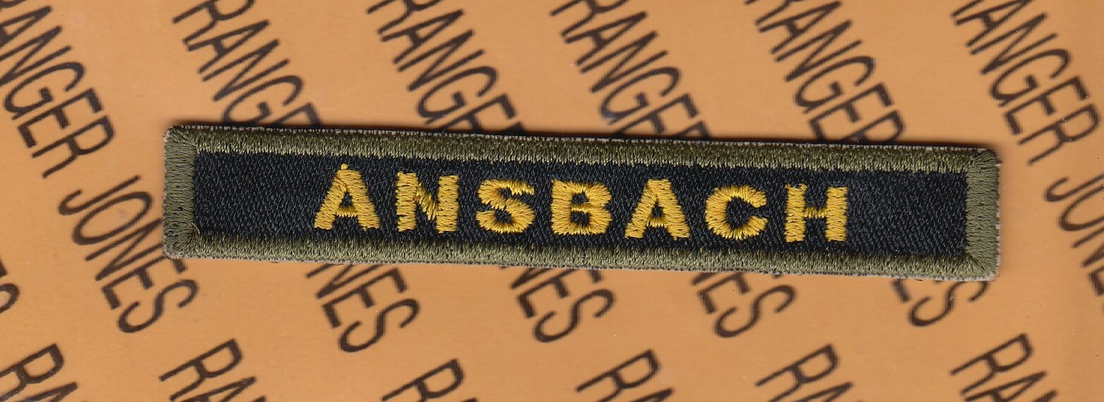 US Army Armored Division ANSBACH Germany Armor Tank tab 4" patch