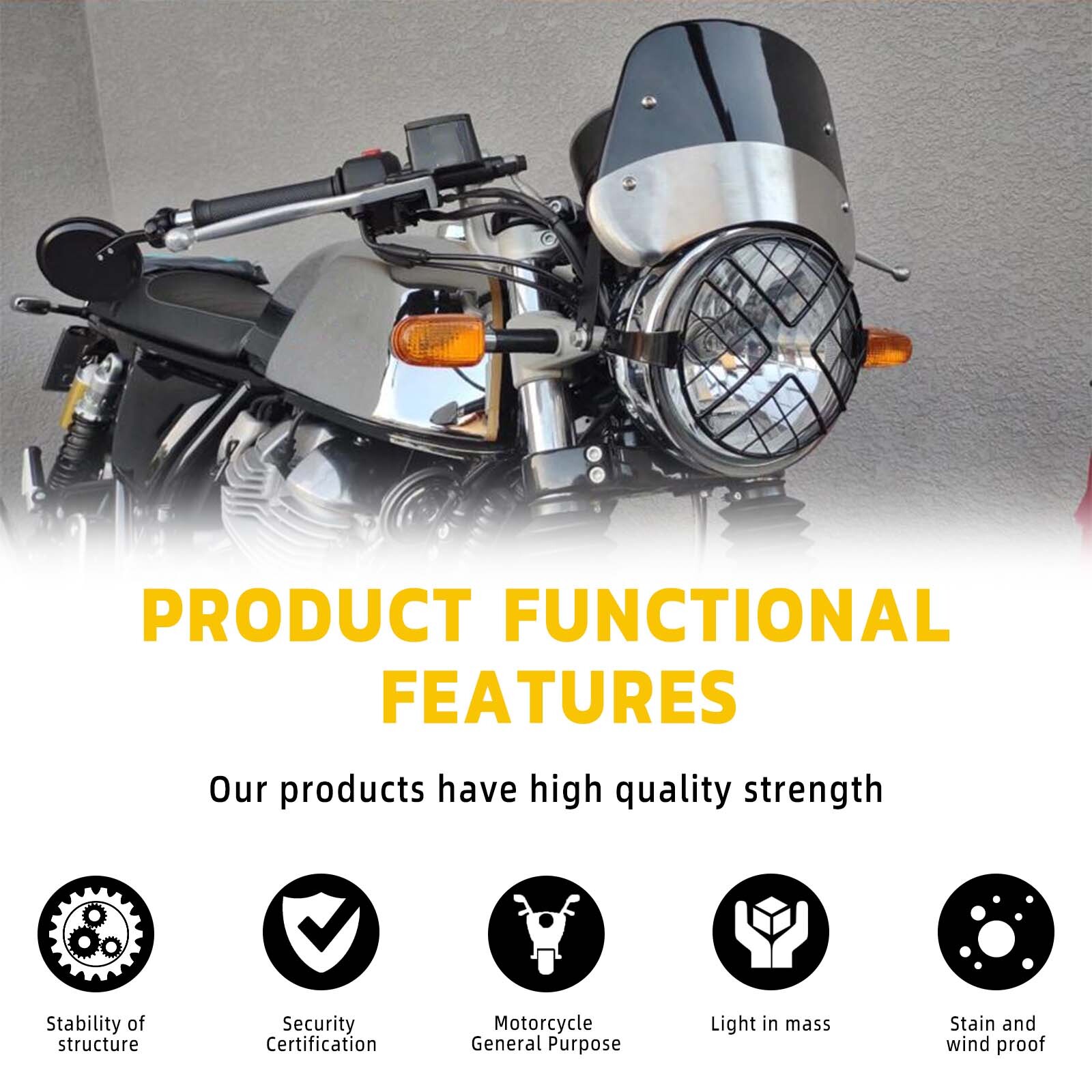 Motorcycle 5-7'' Headlight Fairing Windshield Windscreen For Suzuki TU250 TU250X
