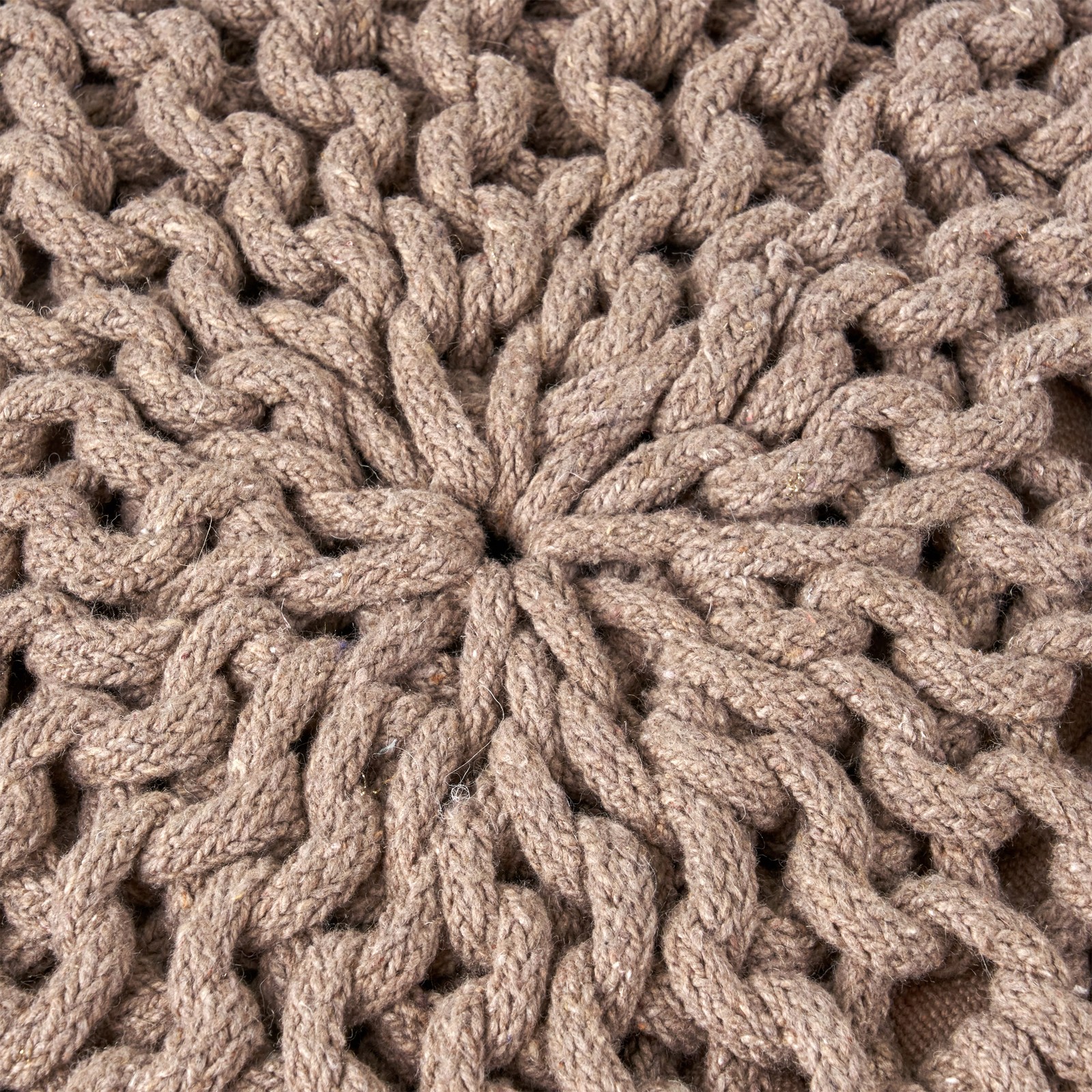 Moro Knitted Cotton 20 x 20 Round Pouf