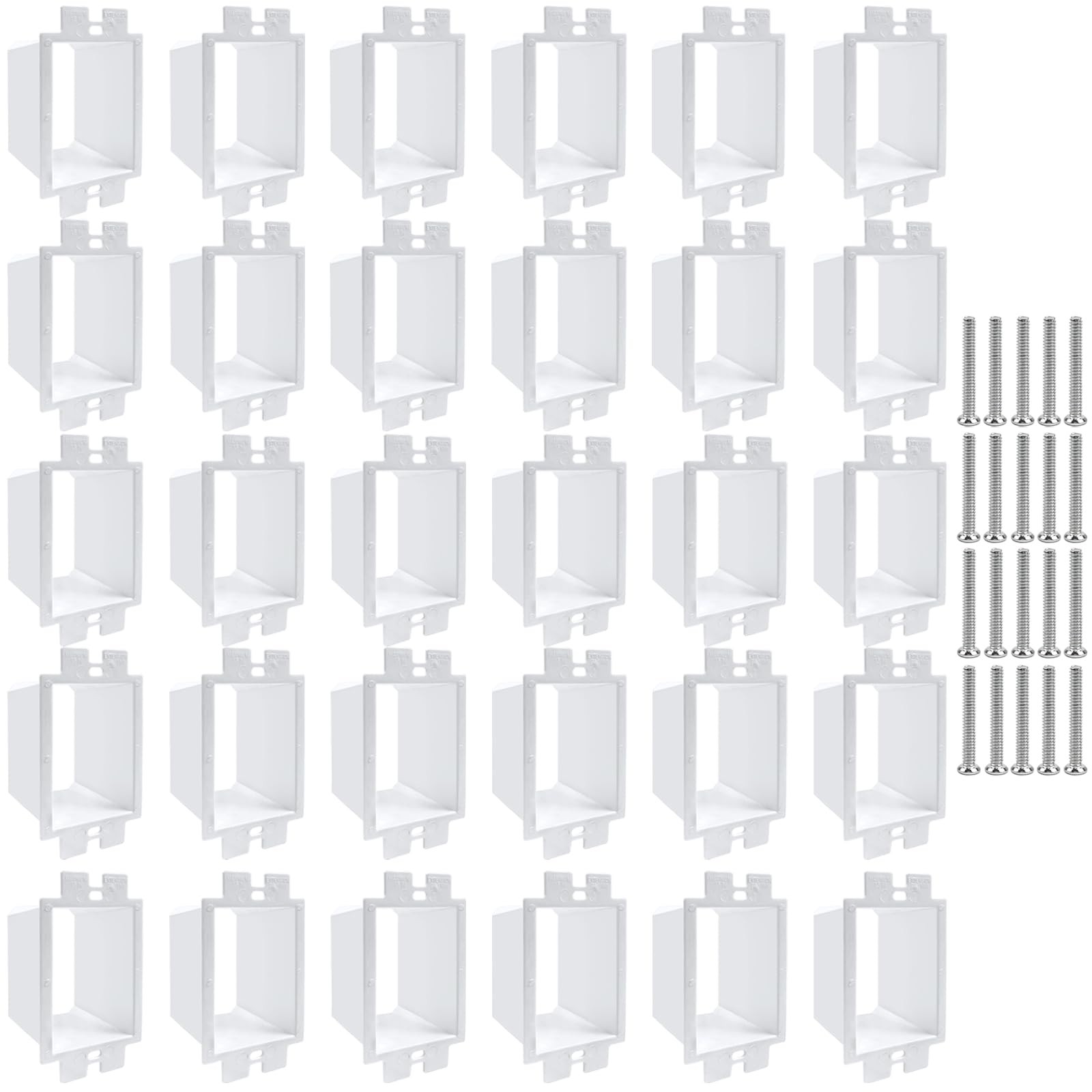 30 PCS BE1-2 Electrical Outlet Box Extenders with 60PCS Screws, (1-Gang) Elec...