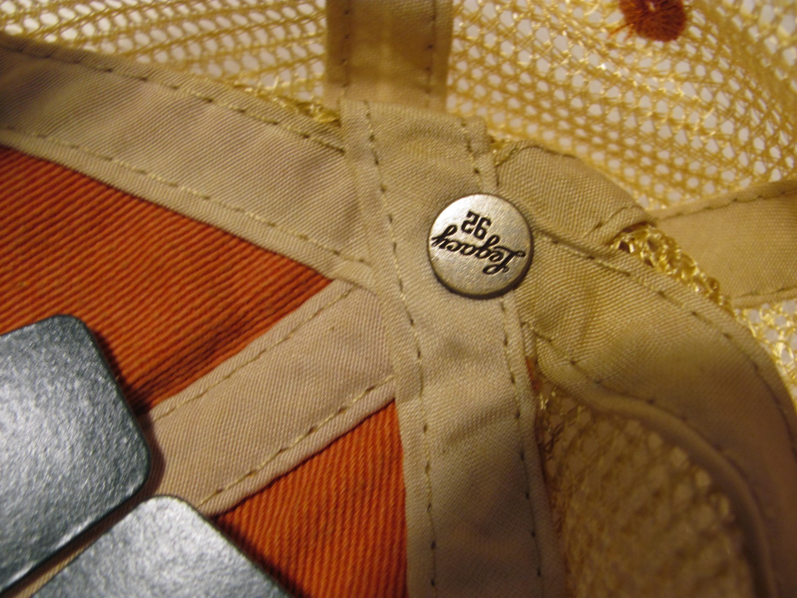 Chamberlin Heating & Air Trucker Hat Orange Soft Gold Mesh Cap Muscatine Iowa