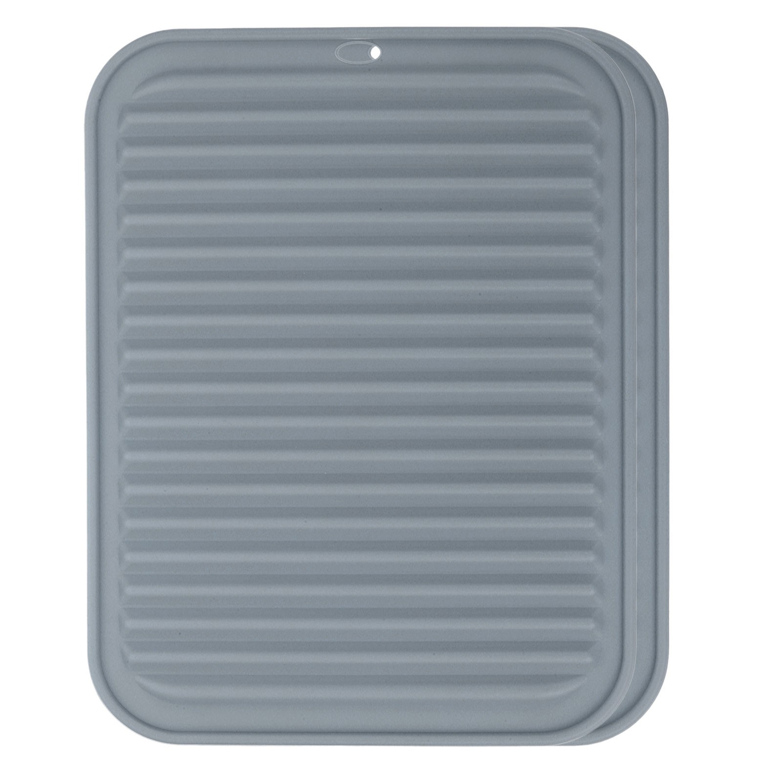 2Pack Silicone Dish Drying Mat, 9"x12" Trivets for Hot Pots and Pans, Dark Gray