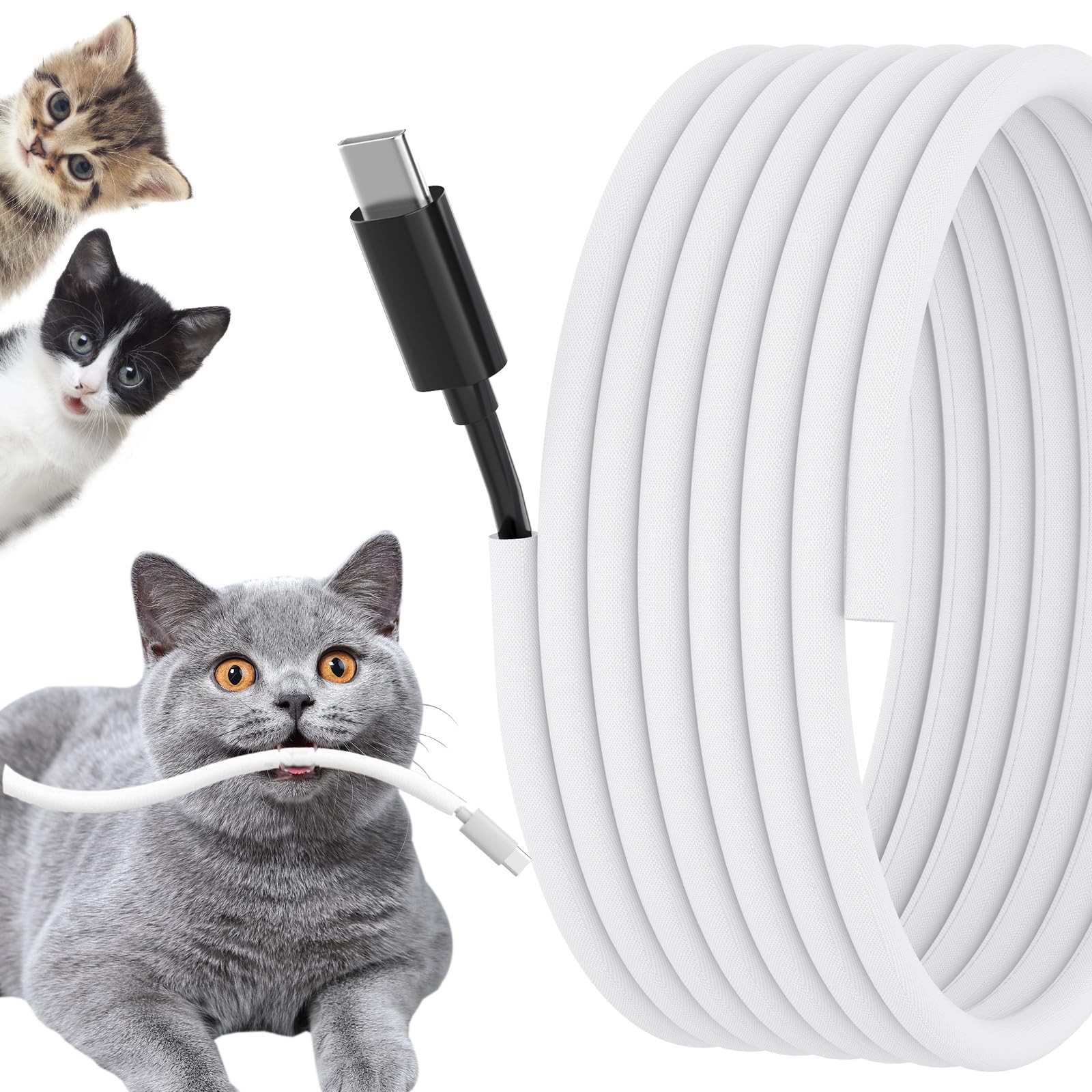 Cord Protectors from Pets No Chew, 1/4 inch 10ft Wire Protector Cord Covers f...