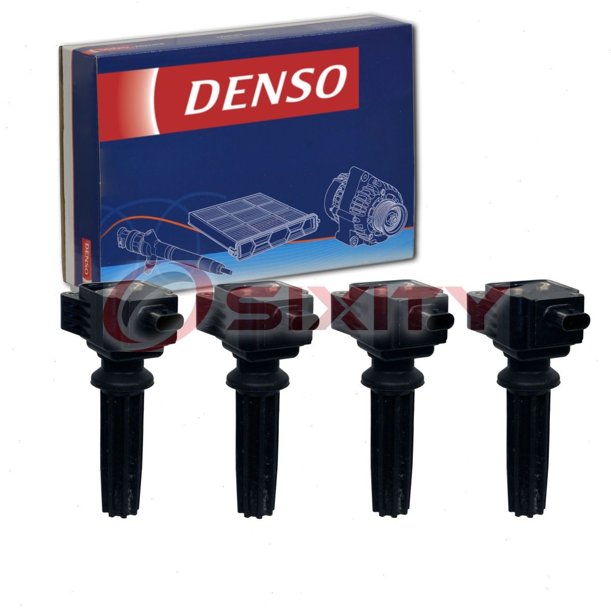 4 pc Denso Direct Ignition Coils for 2013-2016 Lincoln MKT 2.0L L4 Spark bv